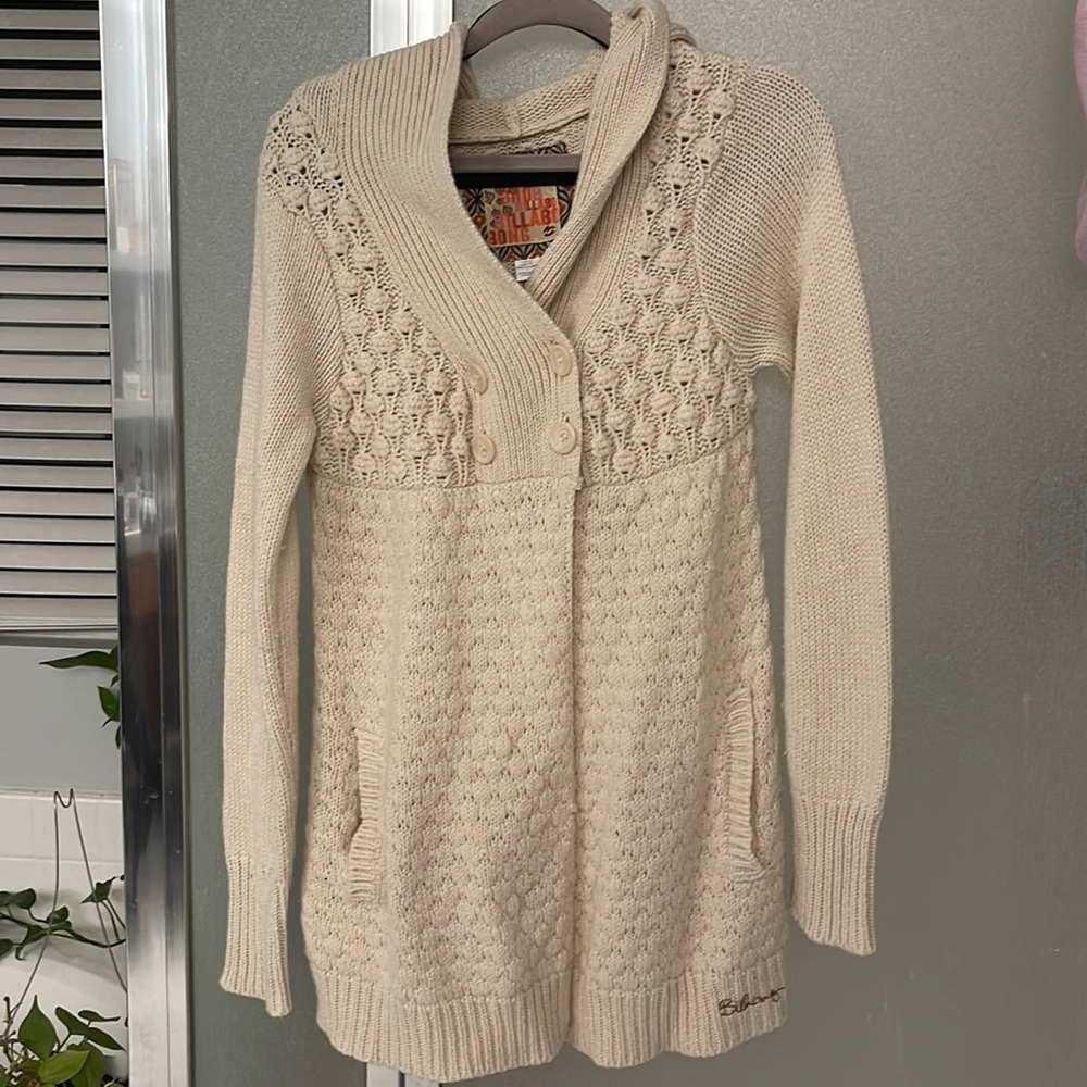 COPY - Vintage Cable Billabong hooded sweater cream
